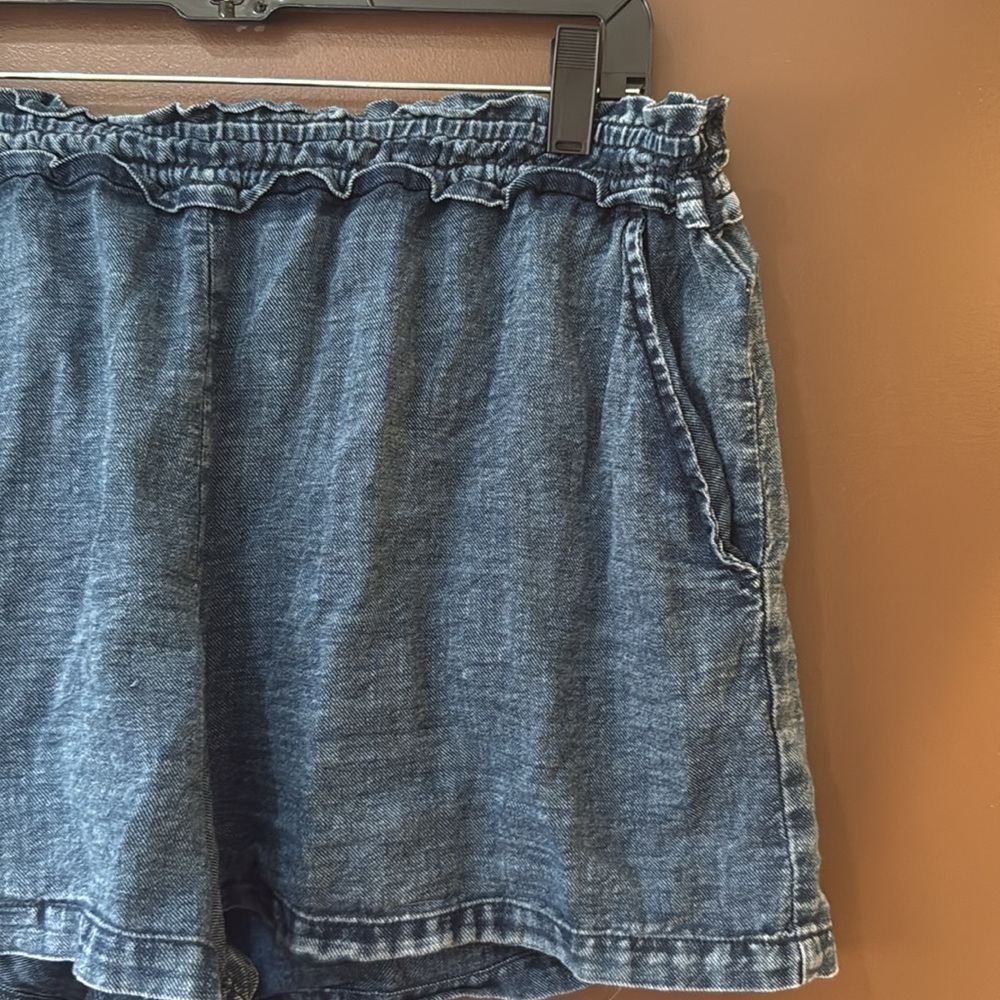 Anthropologie Cotton Stretch Lightweight Pull-On Shorts - Picture 2 of 5